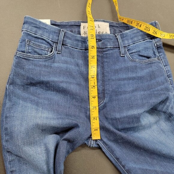 Frank & Eileen Womens Blue Denim Sligo Skinny Jean Raw Hem Size 28 Boho Classic - Picture 12 of 14